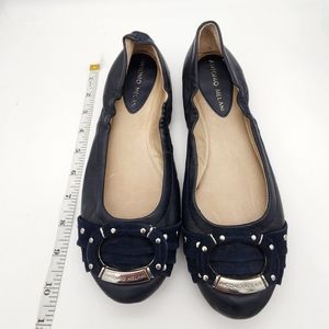 Antonio Melani navy, leather flats, size 8.5